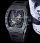 Richard mille RM010 Carbon Case White Rubber Strap Watch(3)_th.jpg